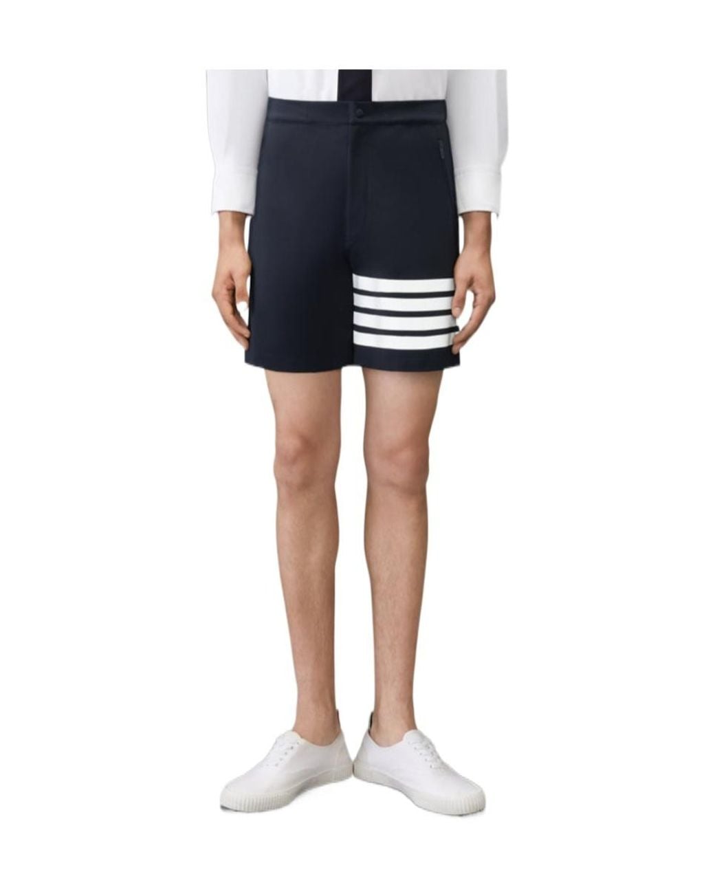 Thom Browne Blue Zipped Pocket Shorts for men
