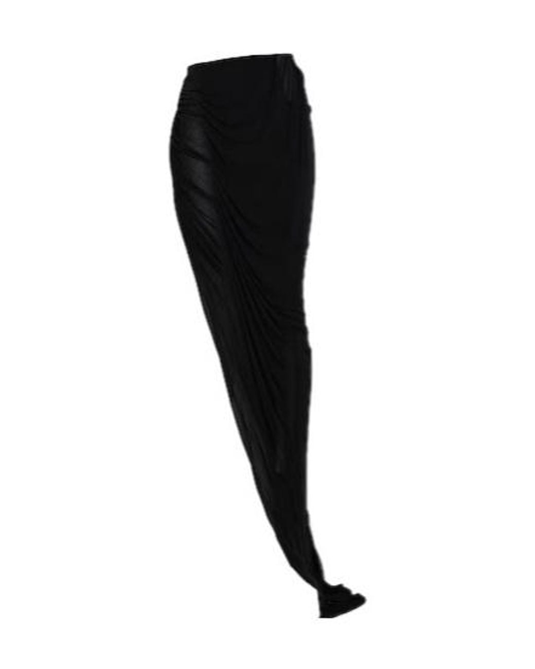 Rick Owens Black Asymmetrical Skirt