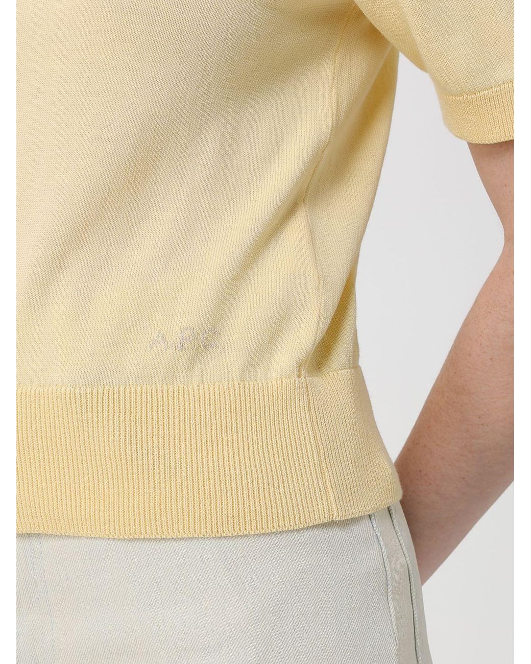 A.P.C. Natural Logo Intarsia Cardigan