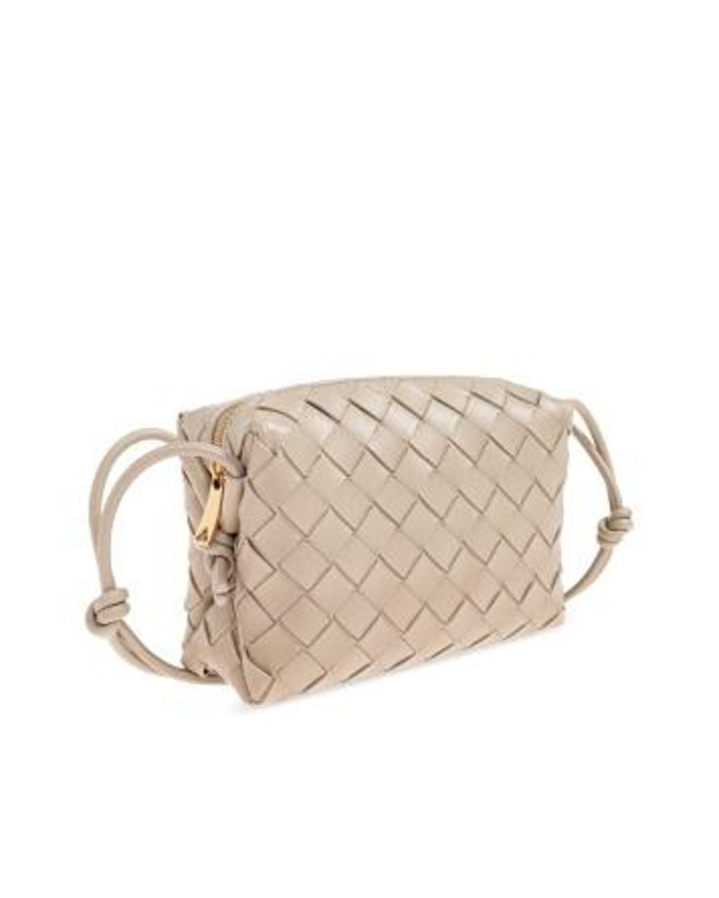 Bottega Veneta Natural Zipper Shoulder Bag