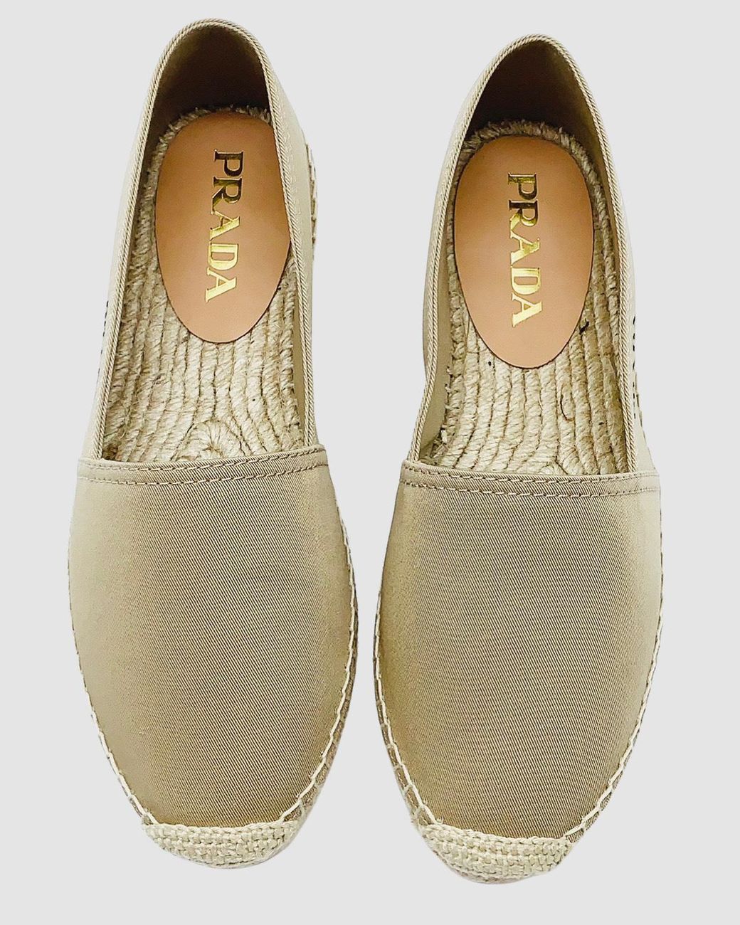 Prada White Logo Straw Shoes for men
