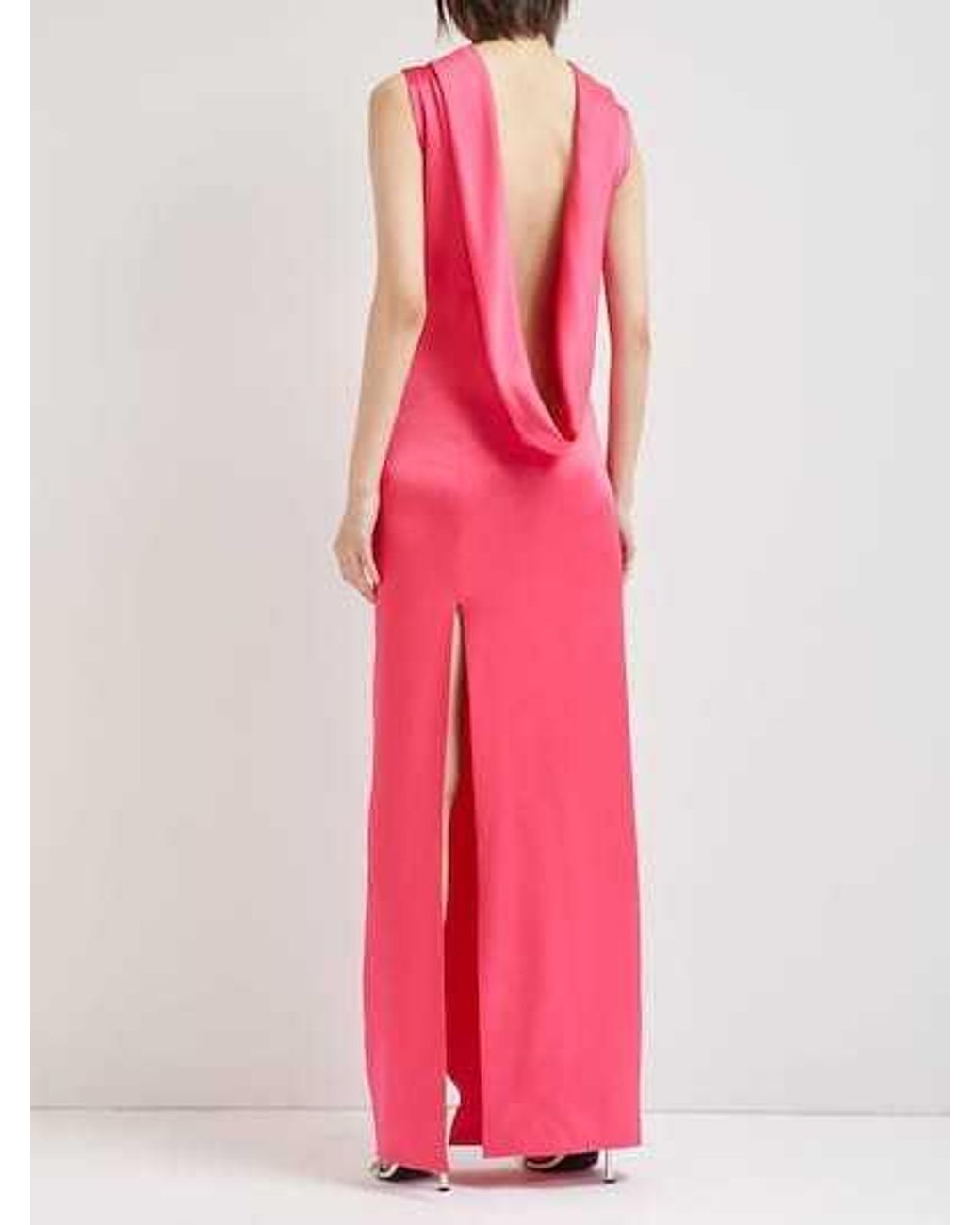 Versace Red Backless Mid-Length Dress
