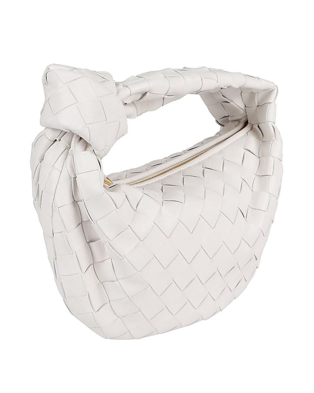 Bottega Veneta White Jodie Mini Tote Bag
