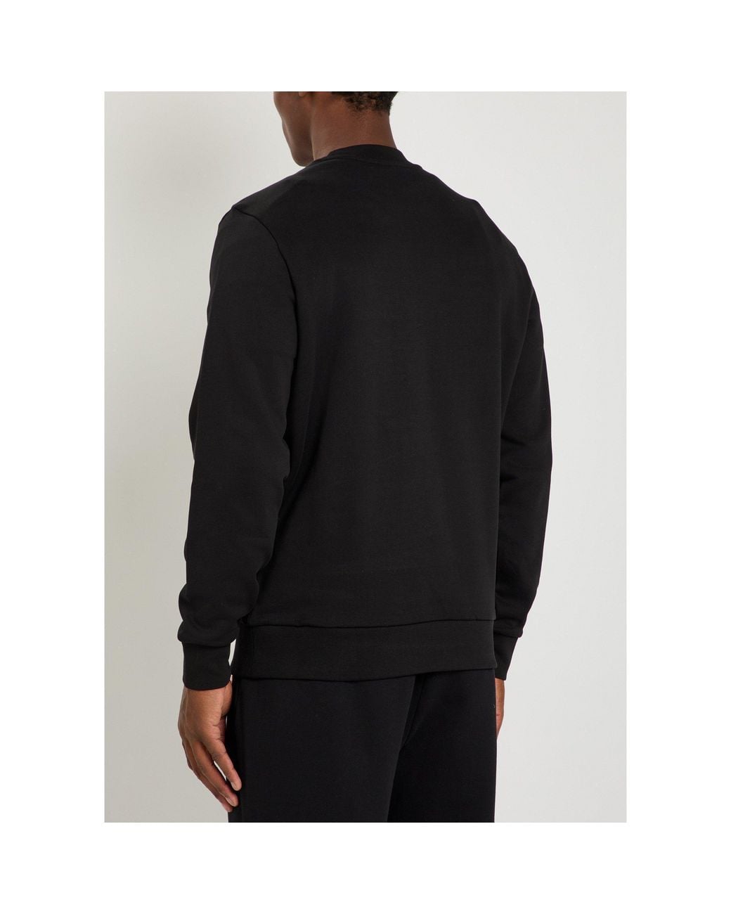 Moncler Black Round-Neck Long-Sleeve Sweatshirt for men