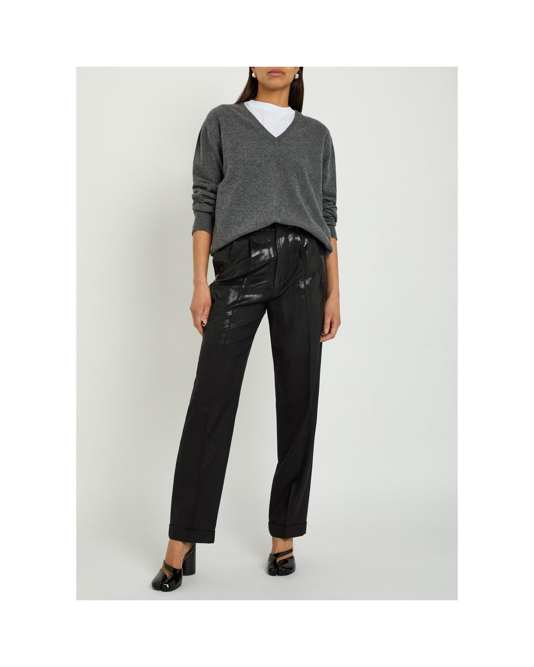 Maison Margiela Black Simple Wool Pants