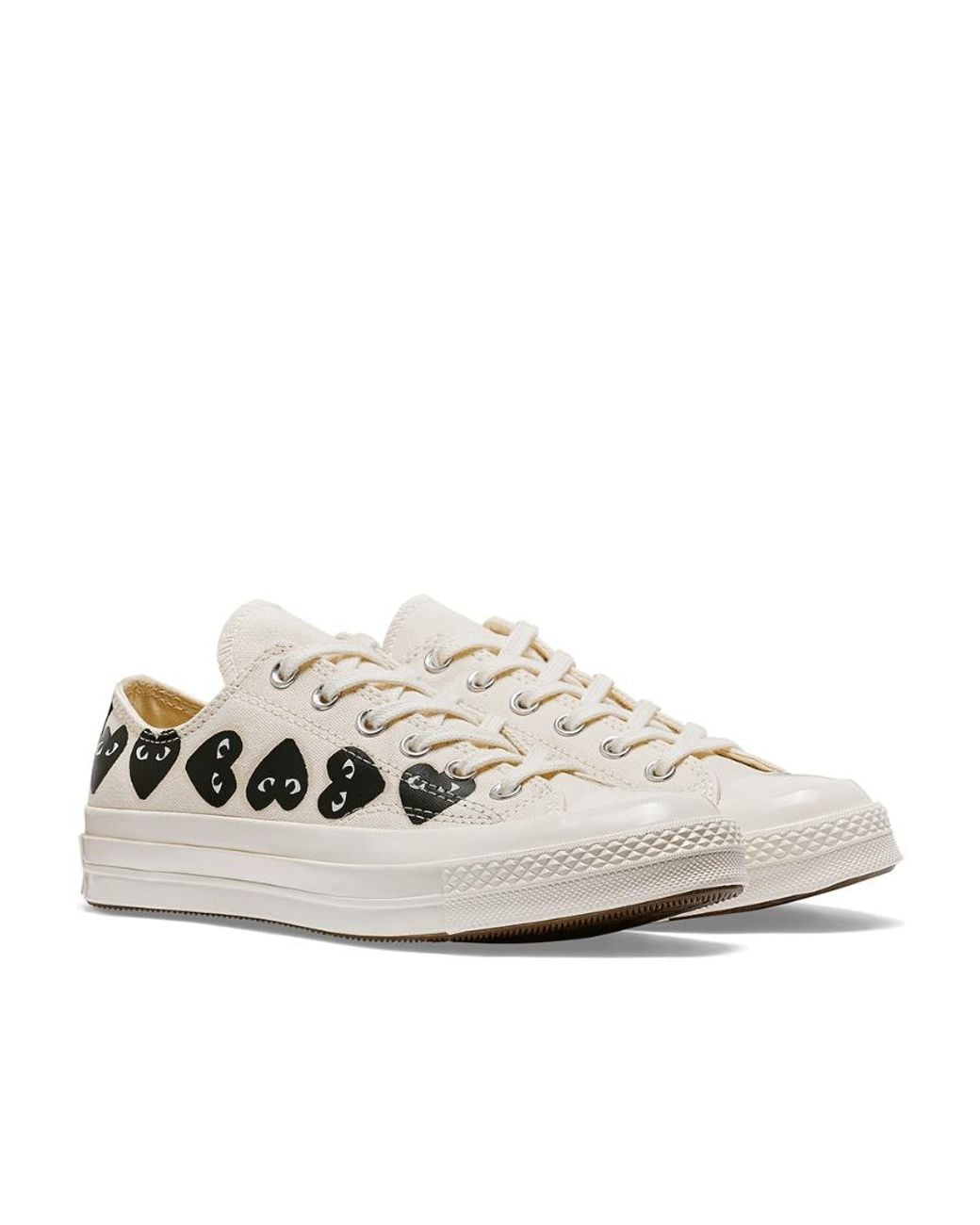 COMME DES GARÇONS PLAY White Heart Logo Printed Low-Top Sneakers for men