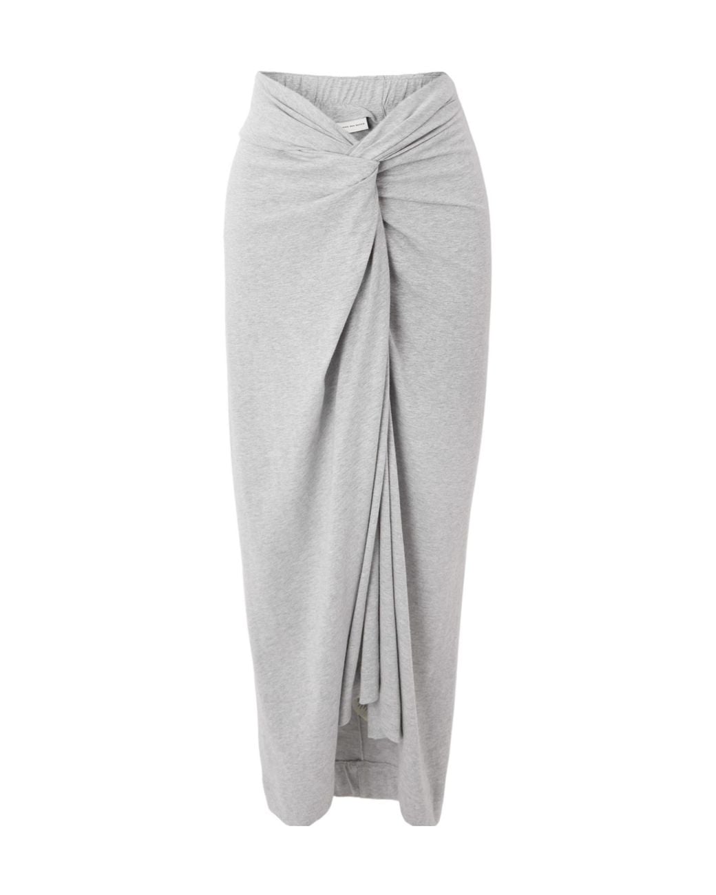 Dries Van Noten Gray Twisted Front Mid-Length Dress