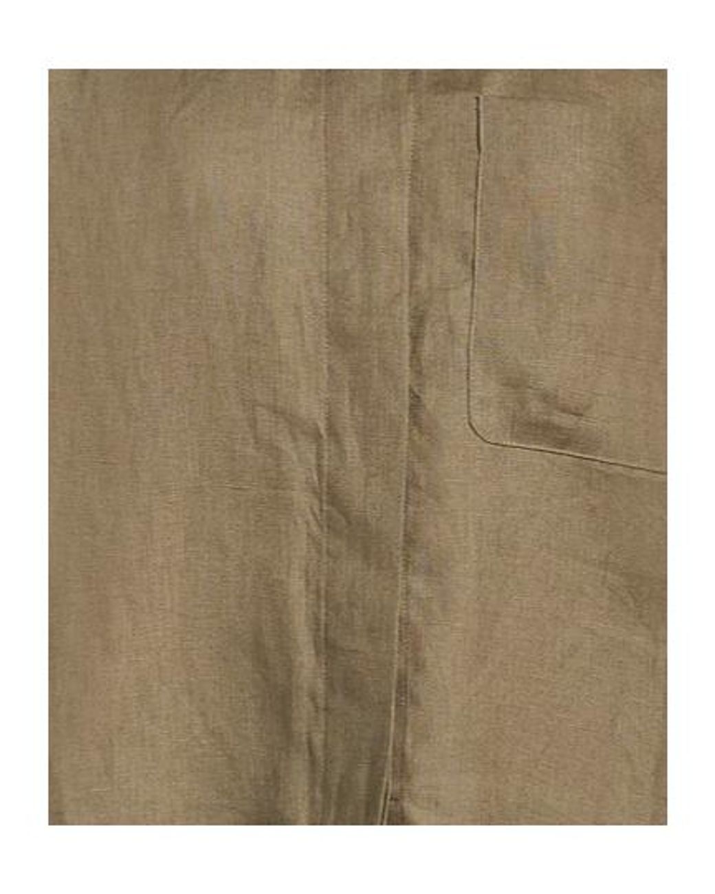 MAX&Co. Green Solid Color Long Sleeve Linen Shirt