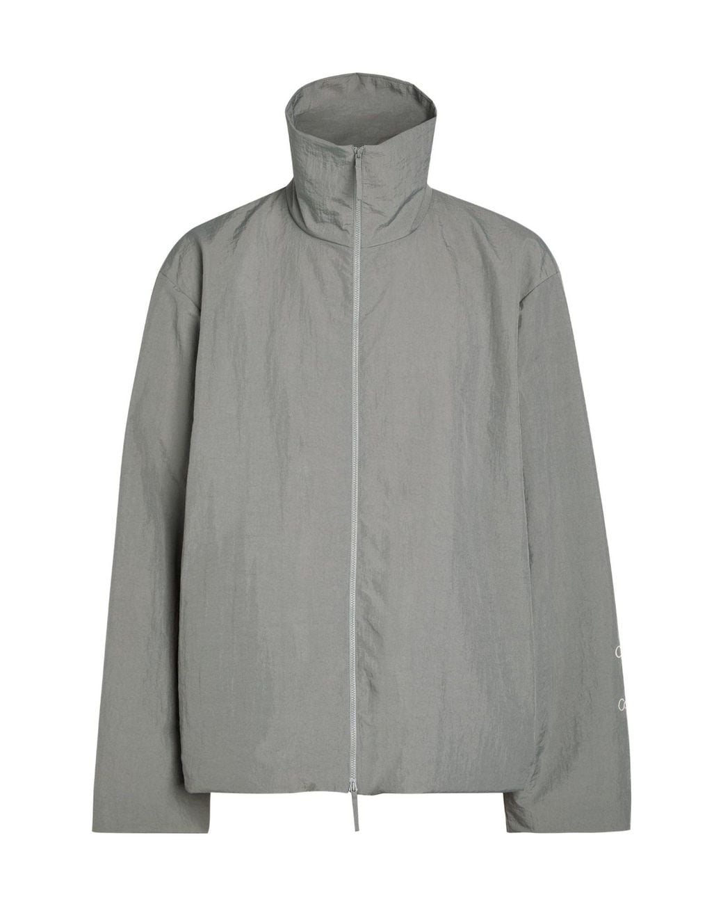 Calvin Klein Gray High-Neck Padded Coat for men