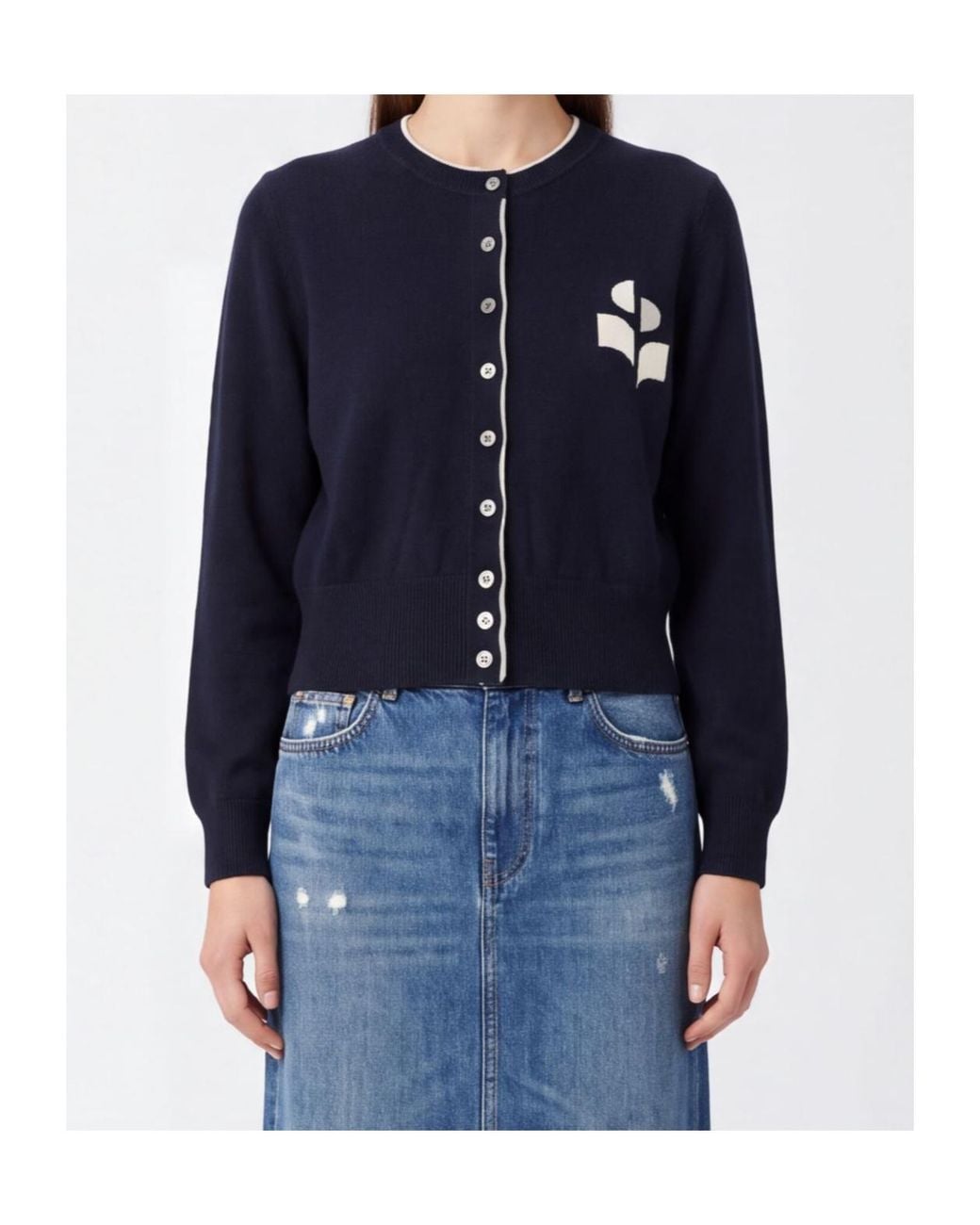 Isabel Marant Blue Isabel Marant Étoile Lona Crewneck Cardigan