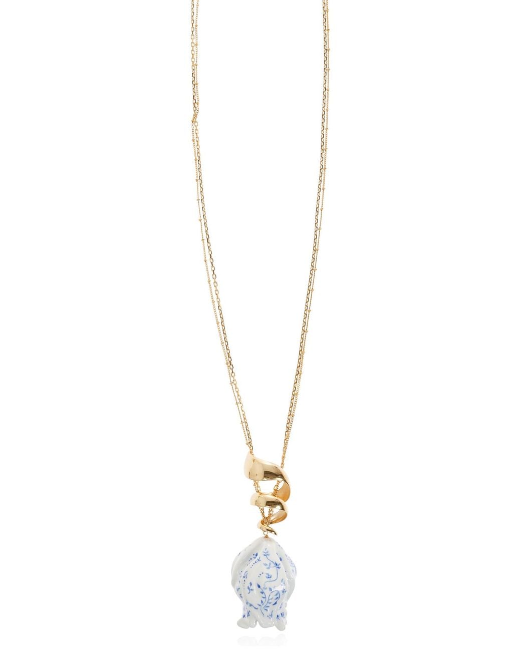Chloé White Chloé Bloomcraft Pendant Necklace