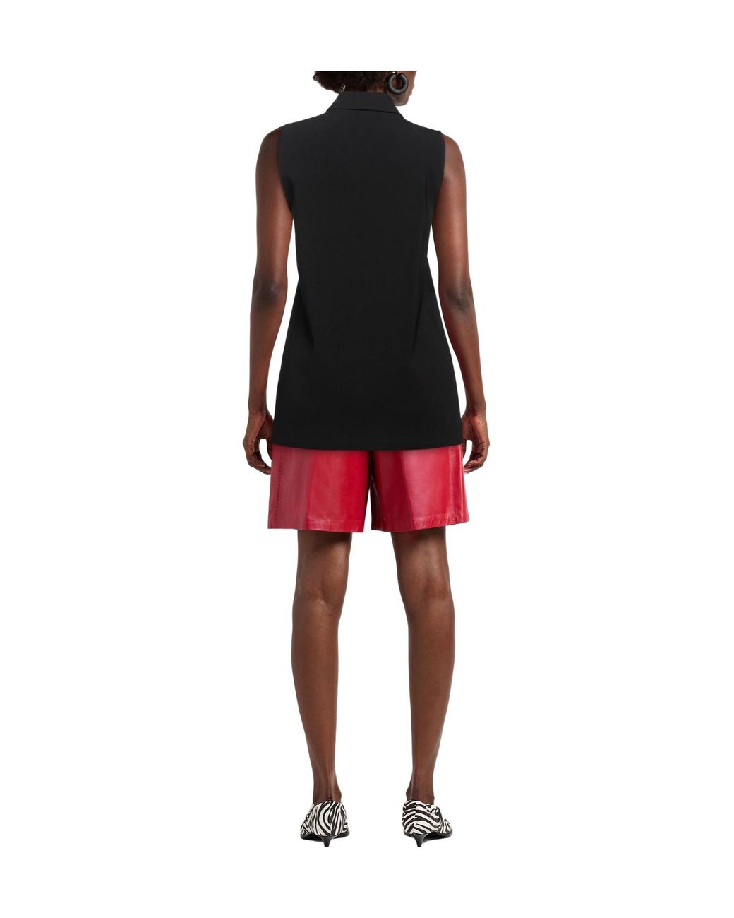 Max Mara Black Solid-Colored Sleeveless Top