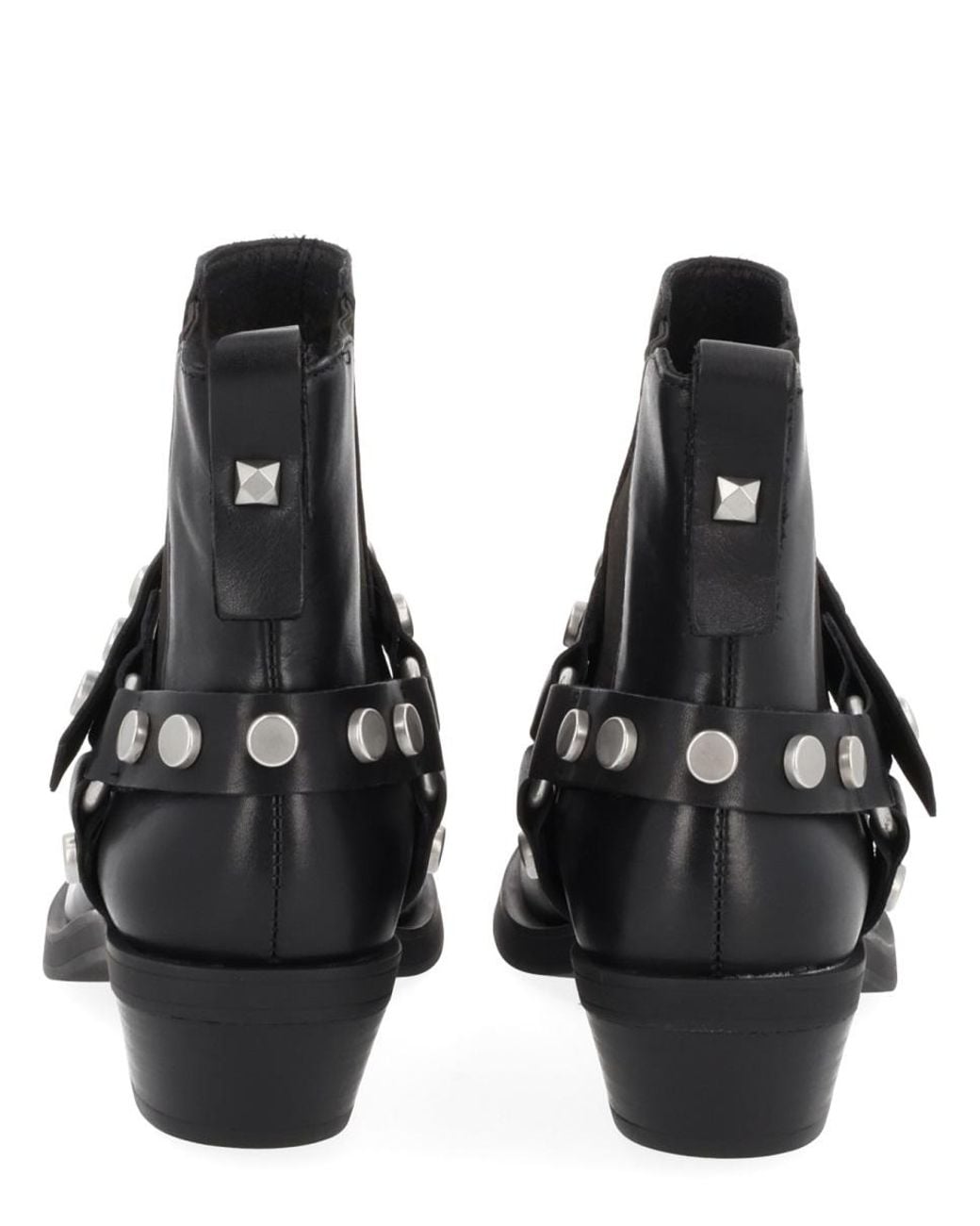 Ash Black Pointed-Toe Ankle Boots