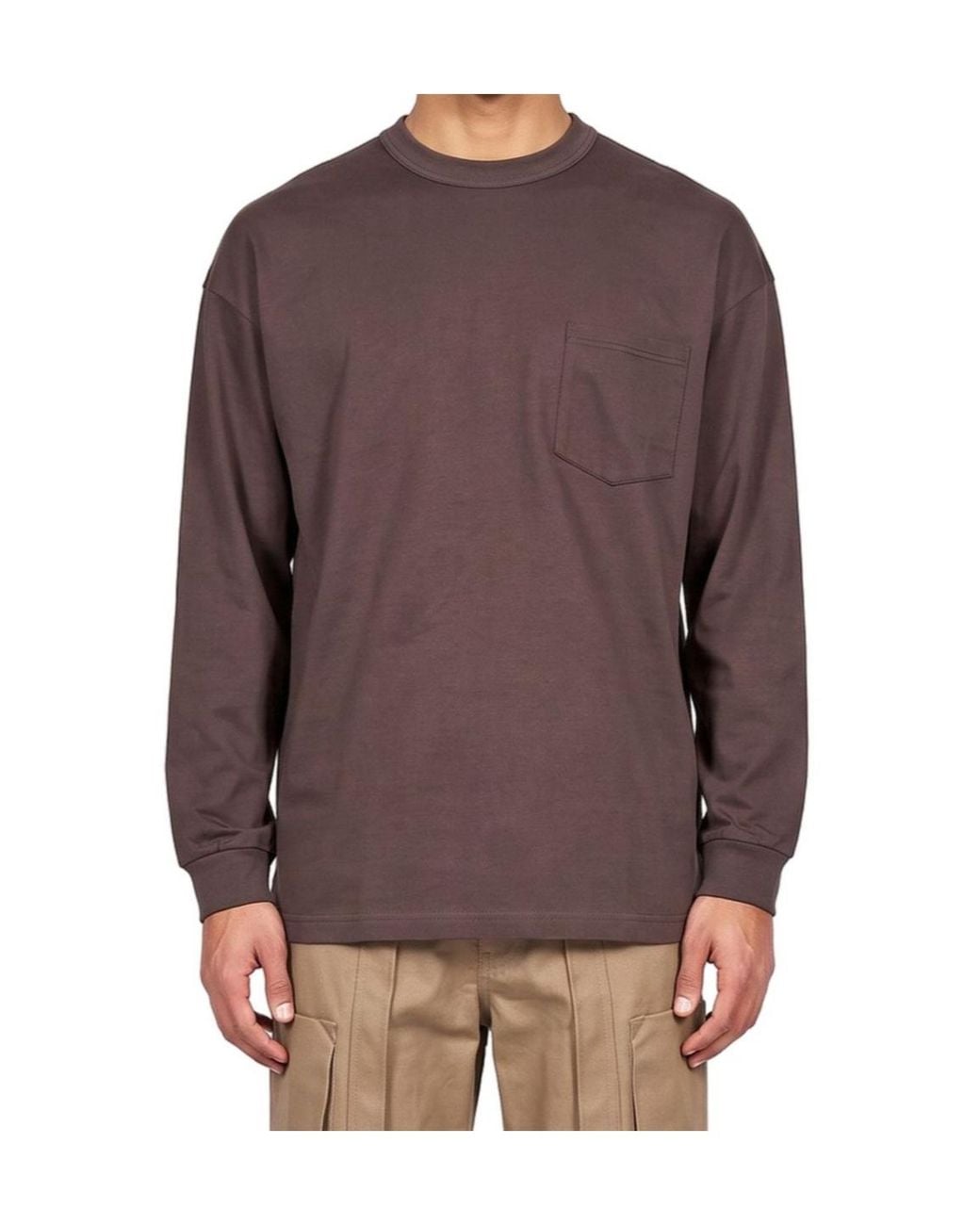 Comme des Garçons Brown Comme Des Garçons Homme Long Sleeved Crewneck T-Shirt for men