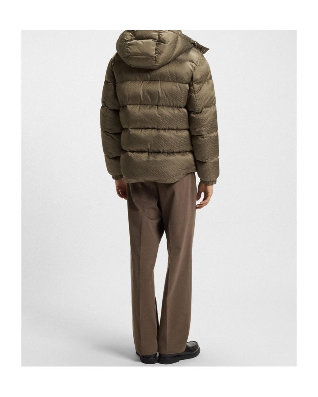 Boss Green Boss Monogram Jacquard Hooded Jacket for men