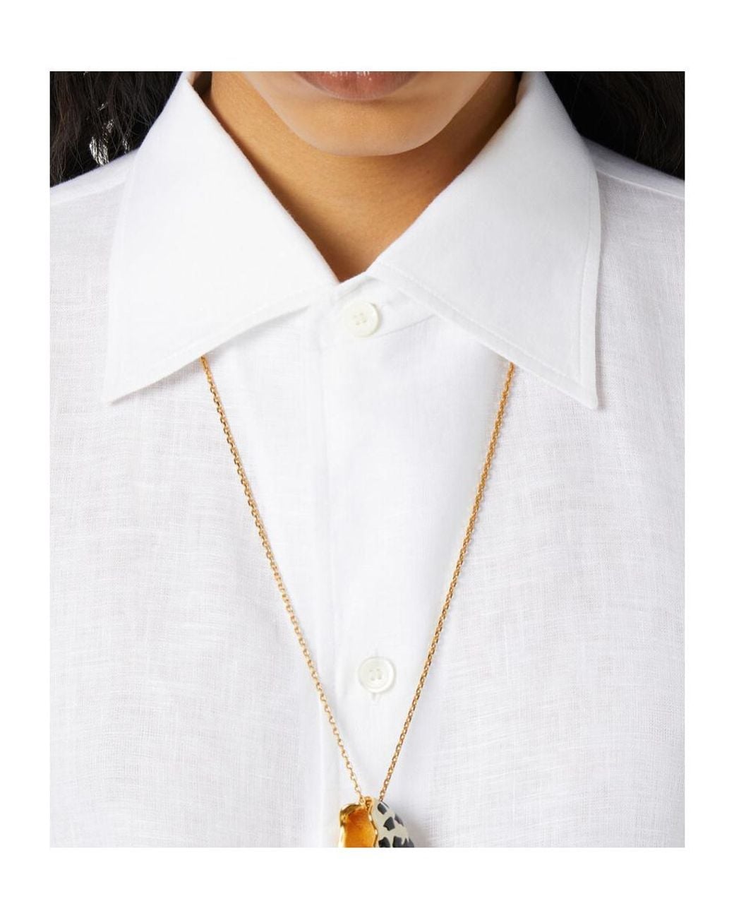 Loro Piana White Collared Shirt