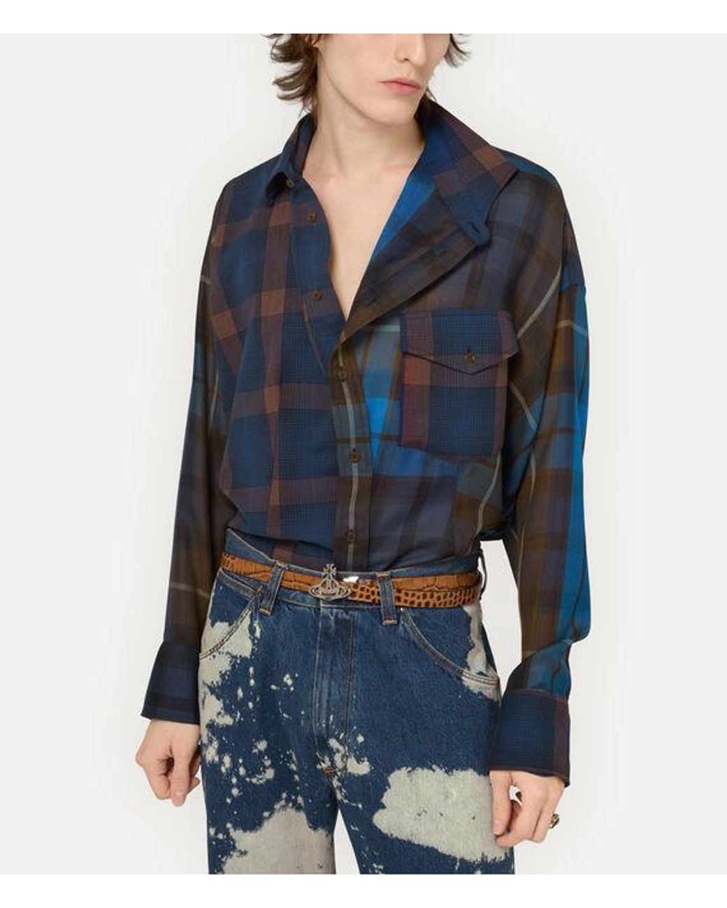Vivienne Westwood Blue Chaos Shirt for men