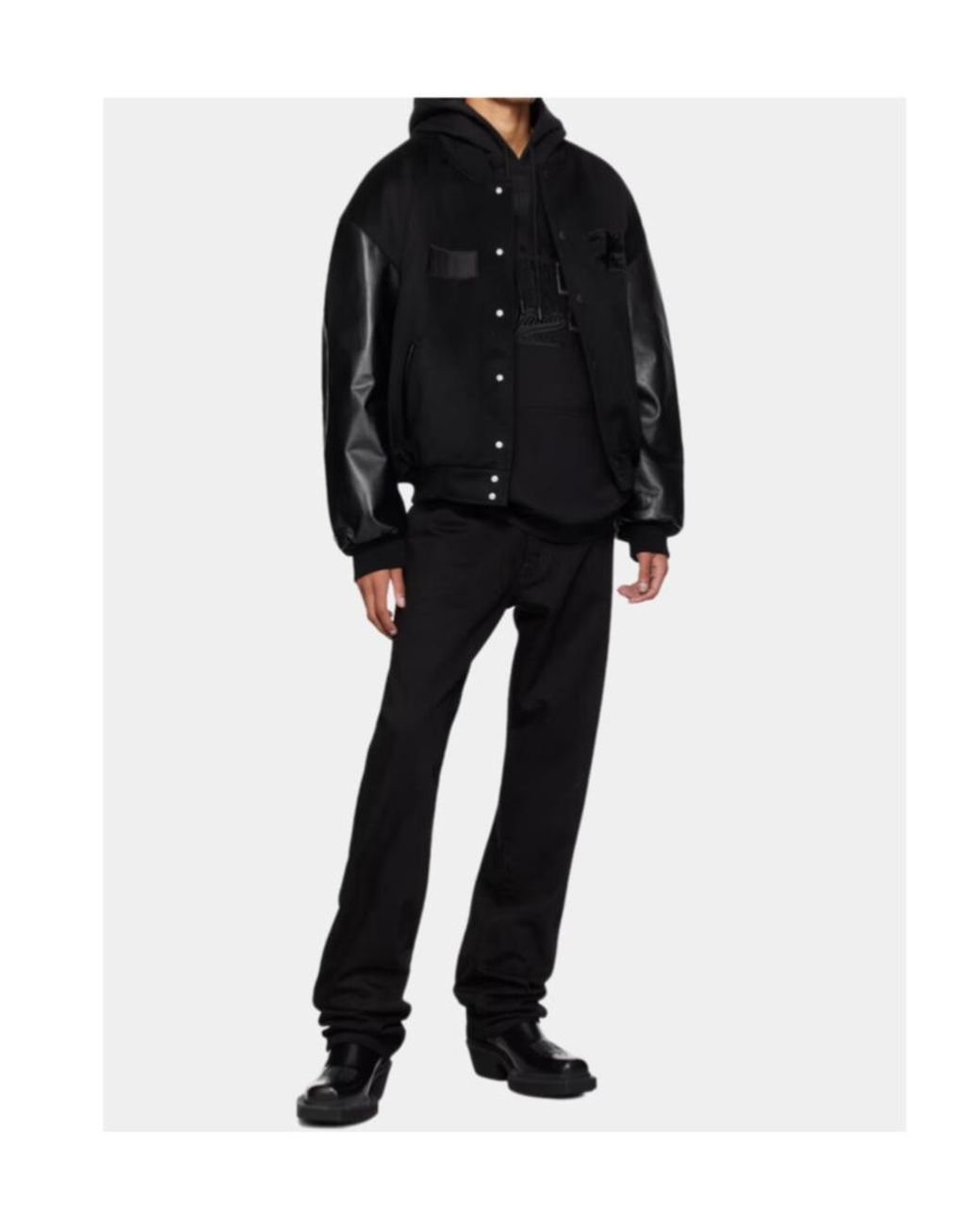 VTMNTS Black College Hoodie for men