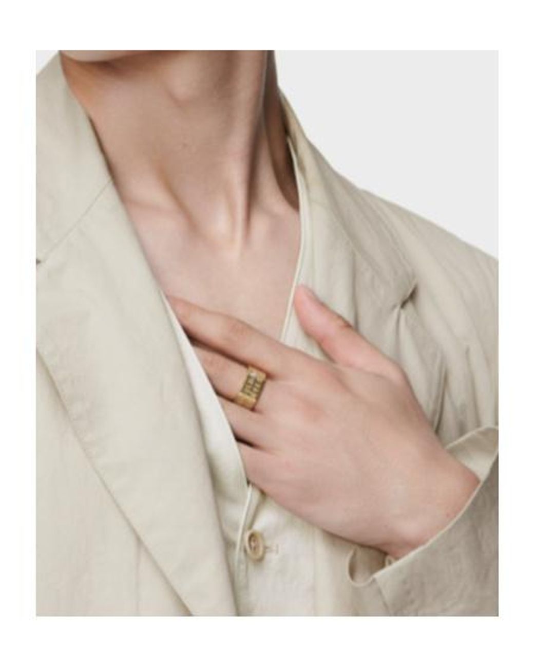 MM6 by Maison Margiela White Maison Margiela Numeric Diamond Ring for men