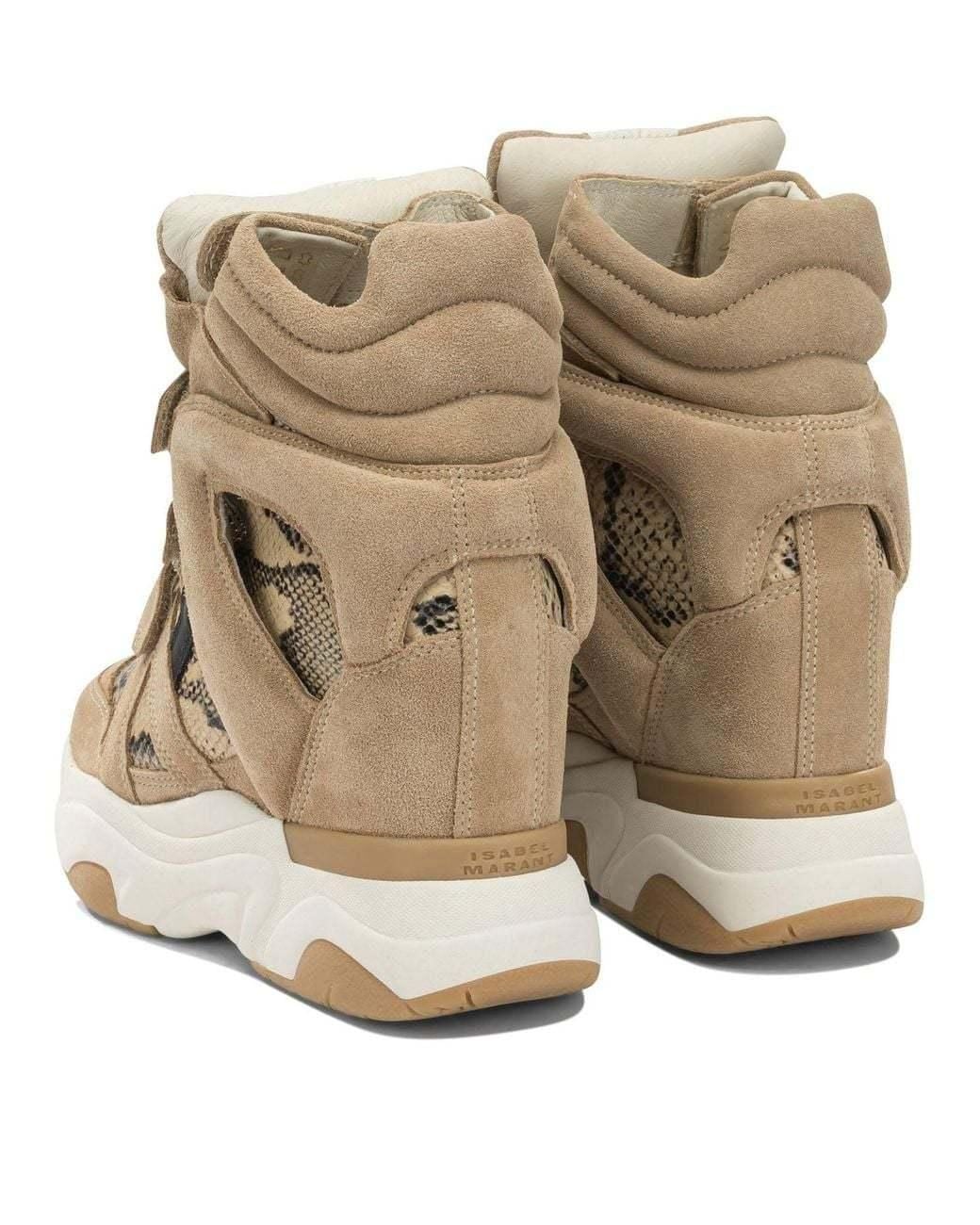 Isabel Marant Natural High-Top Sneakers