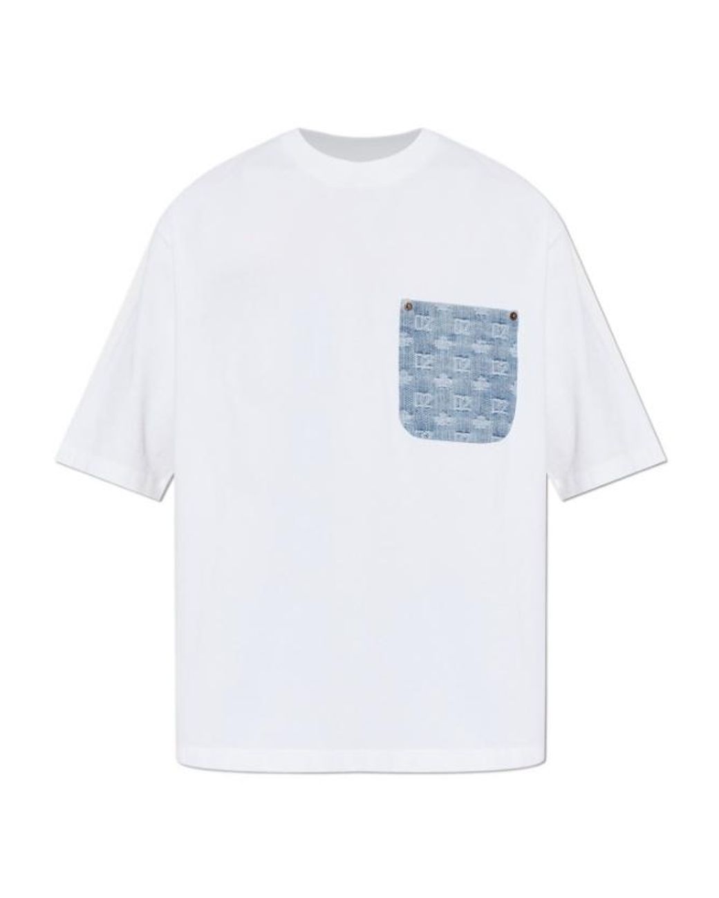 DSquared² White D2 Monogram Loose Fit T-Shirt for men