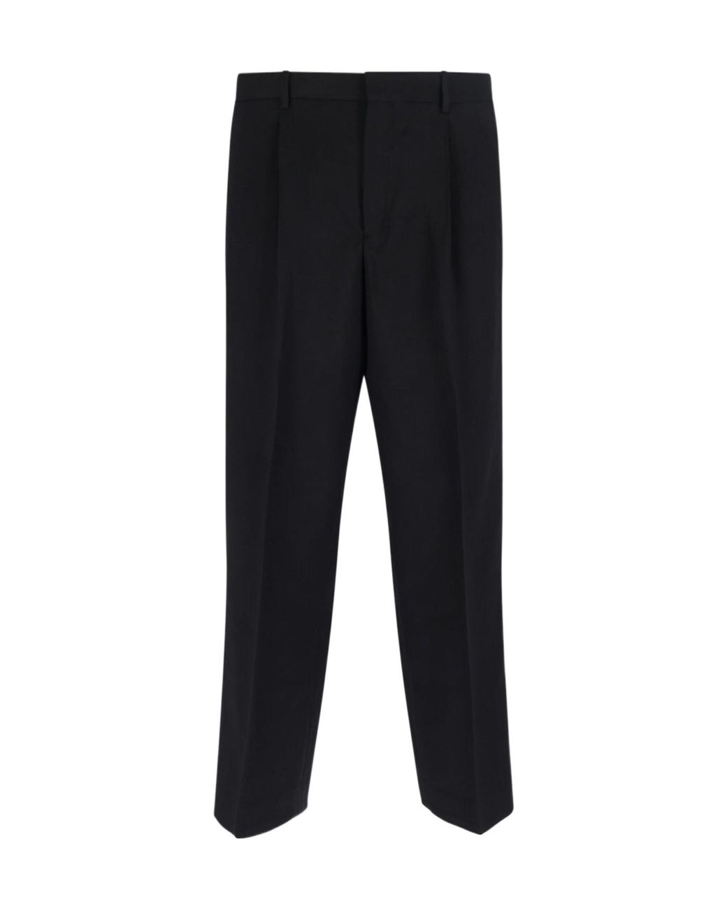 sunflower Black Pleated Wide Leg Pants for men