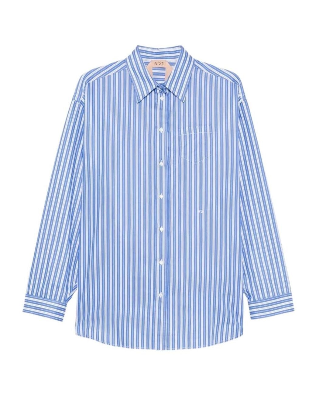 N°21 Blue Striped Pocket Shirt