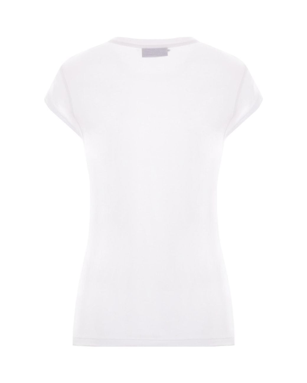 Elisabetta Franchi White Embroidered Jersey T-Shirt