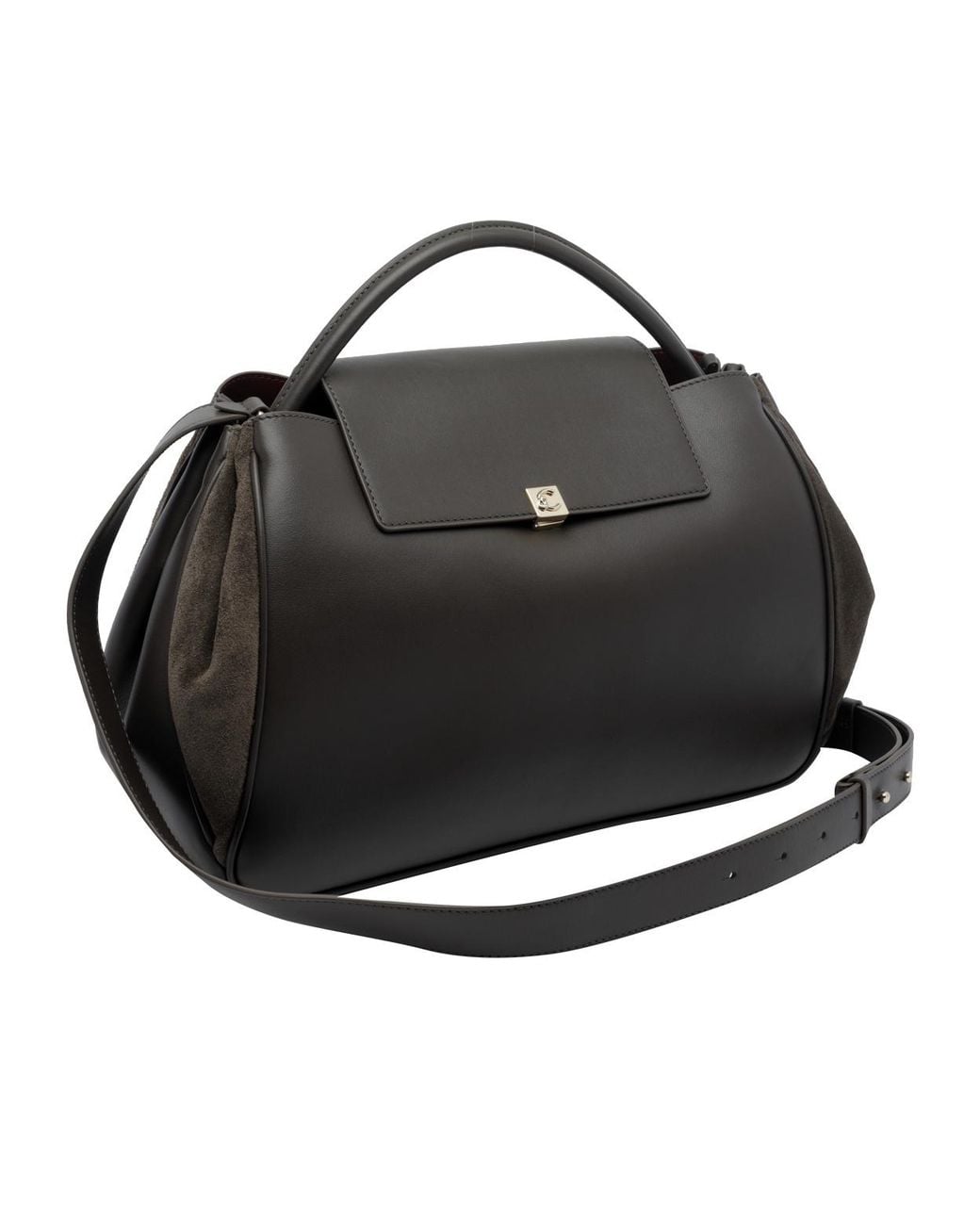 Coccinelle Black Pansy Bimateria Top Handle Bag