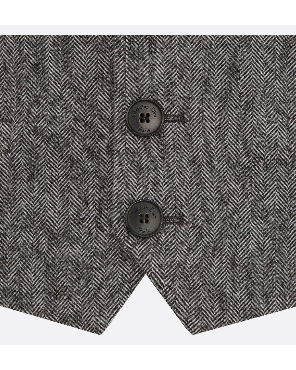 Dior Gray Buttoned Wool Vest