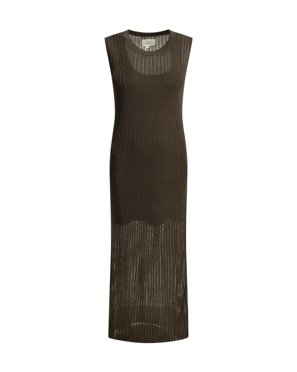 Loulou de Saison Brown Round Neck Dress