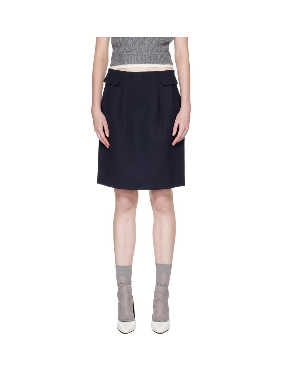 ShuShu/Tong Blue Pleated Skirt