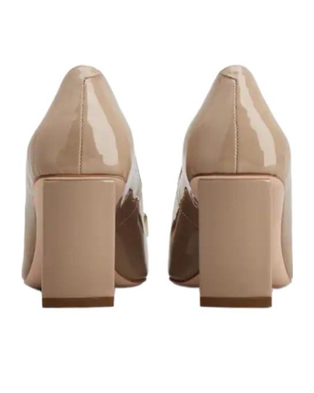Roger Vivier Natural Logo Engraved Block Heel Pumps