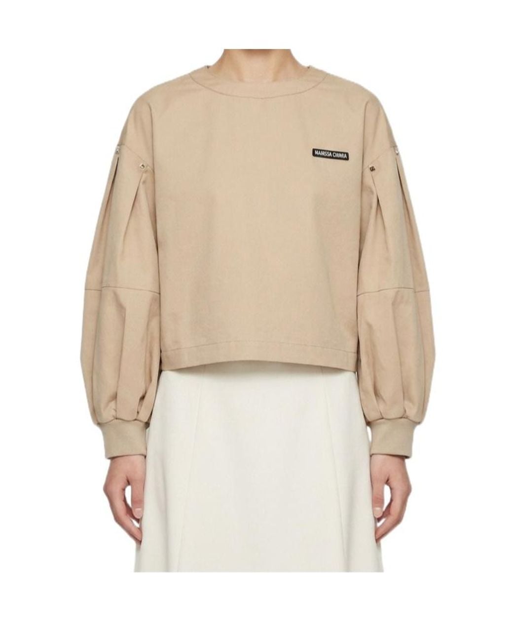 Marissa Chiara Natural Crew Neck T-Shirt