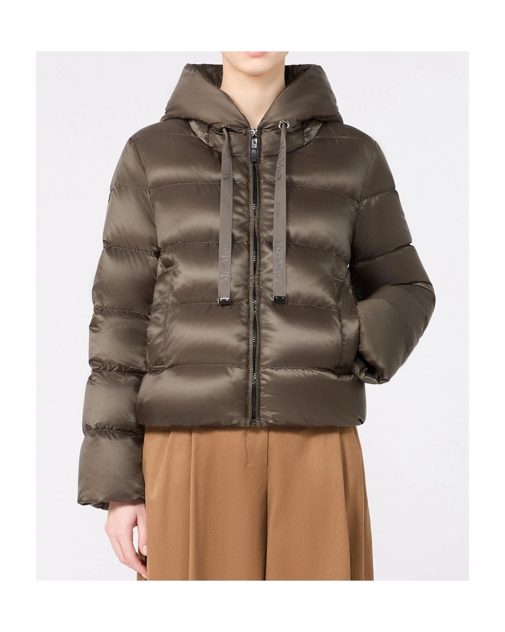 Max Mara Gray The Cube Short Hooded Down Jacket