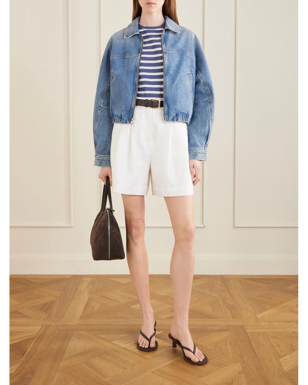 Nili Lotan Blue Lana Striped T-Shirt