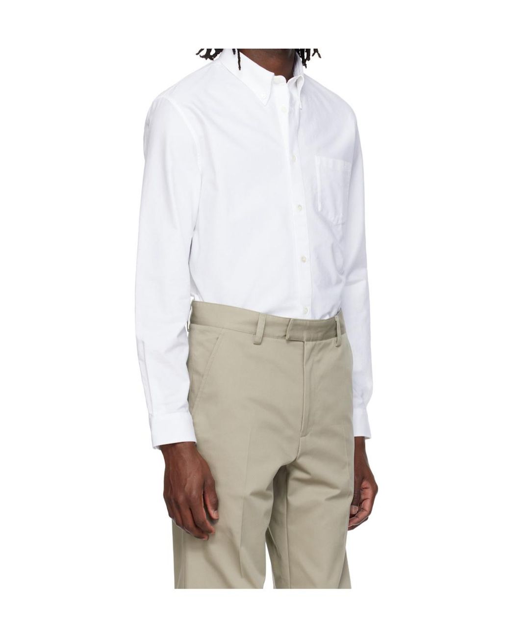 A.P.C. White Greg Oxford Shirt for men