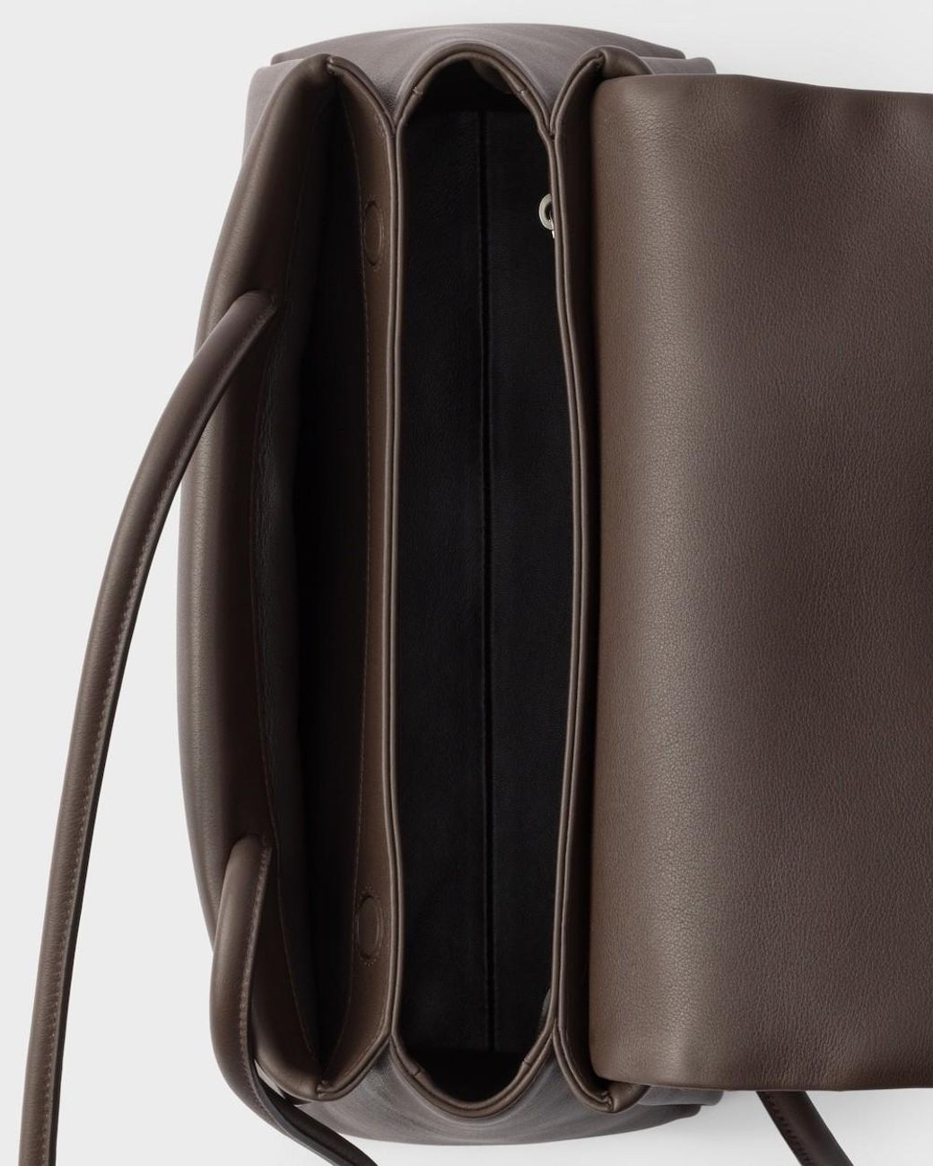 Prada Black Passage Medium Leather Bag With Re-Nylon Flap