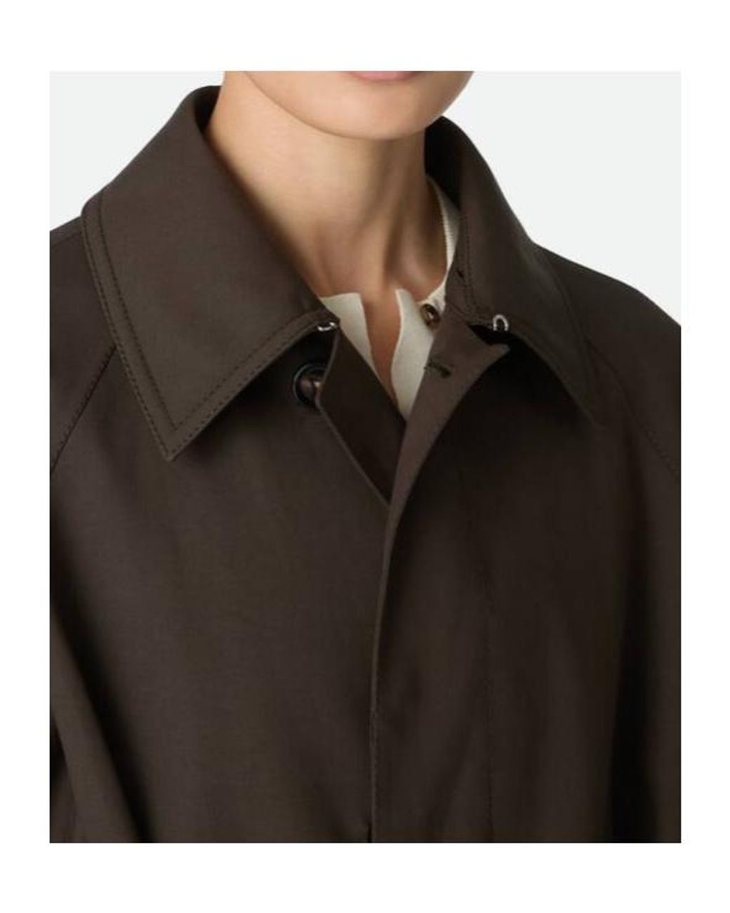 Bottega Veneta Black Cotton Trench Coat