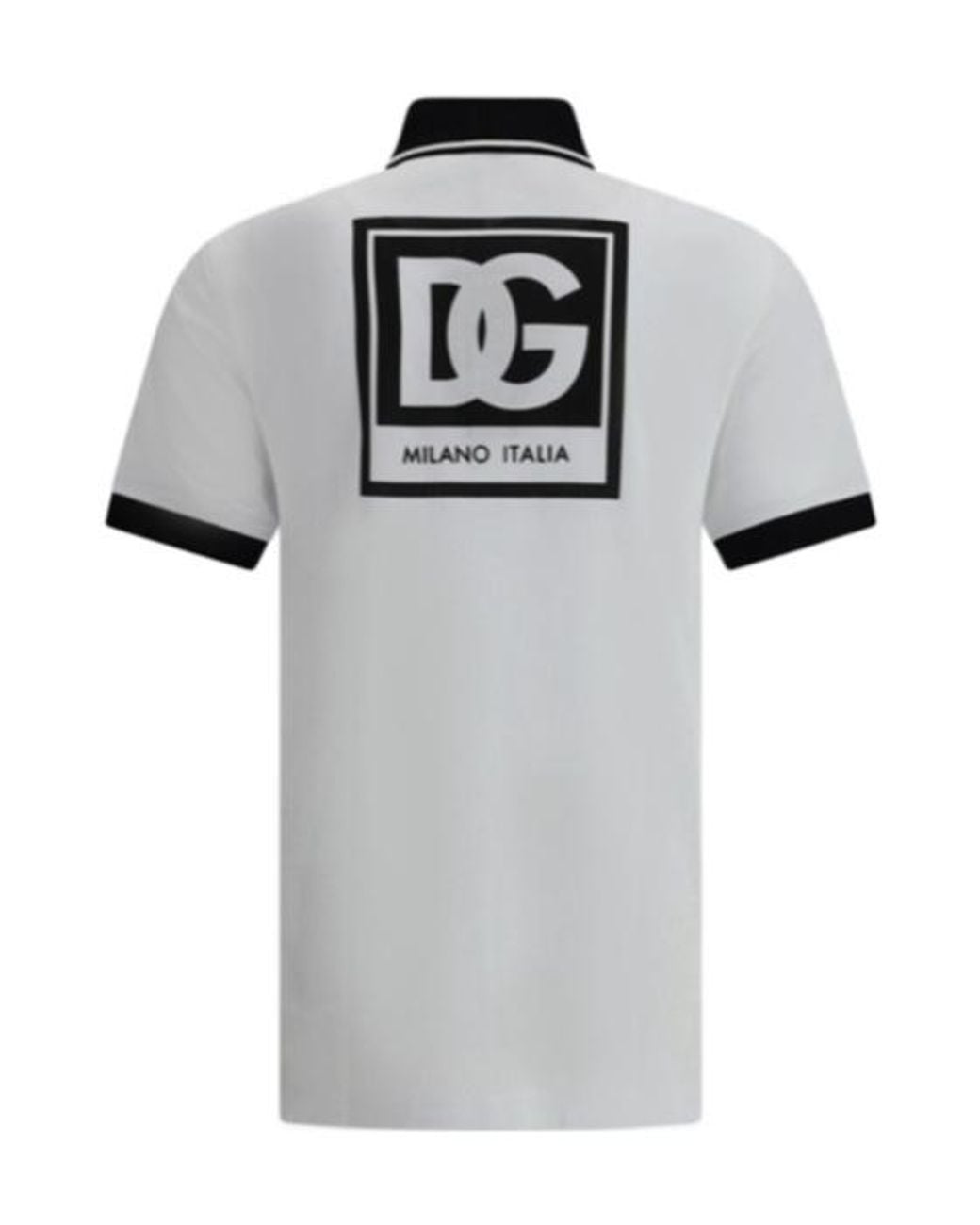 Dolce & Gabbana Gray Maxi Logo Polo Shirt for men