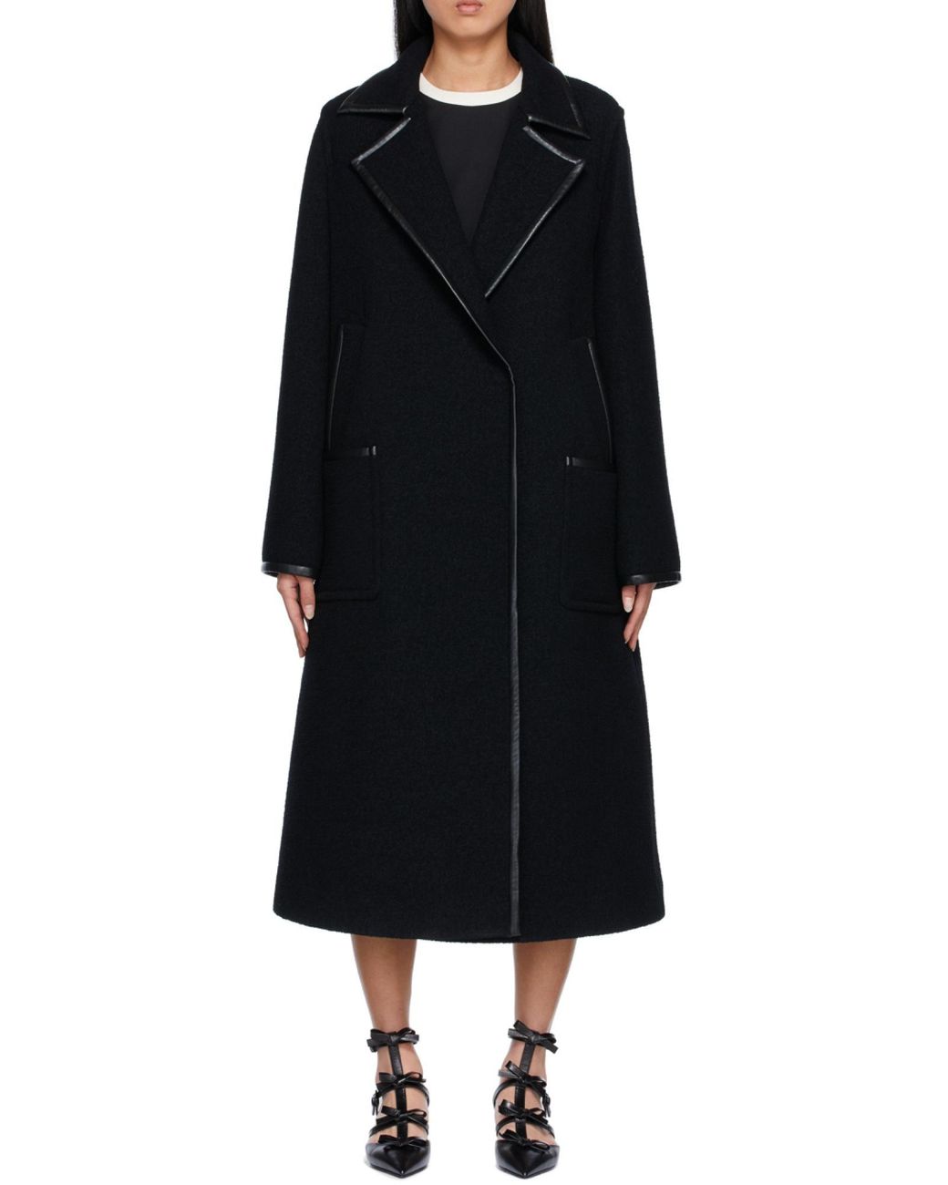 Valentino Blue Single-Breasted Coat