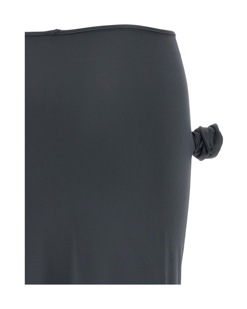 Coperni Gray Flower Slit Asymmetric Hem Skirt