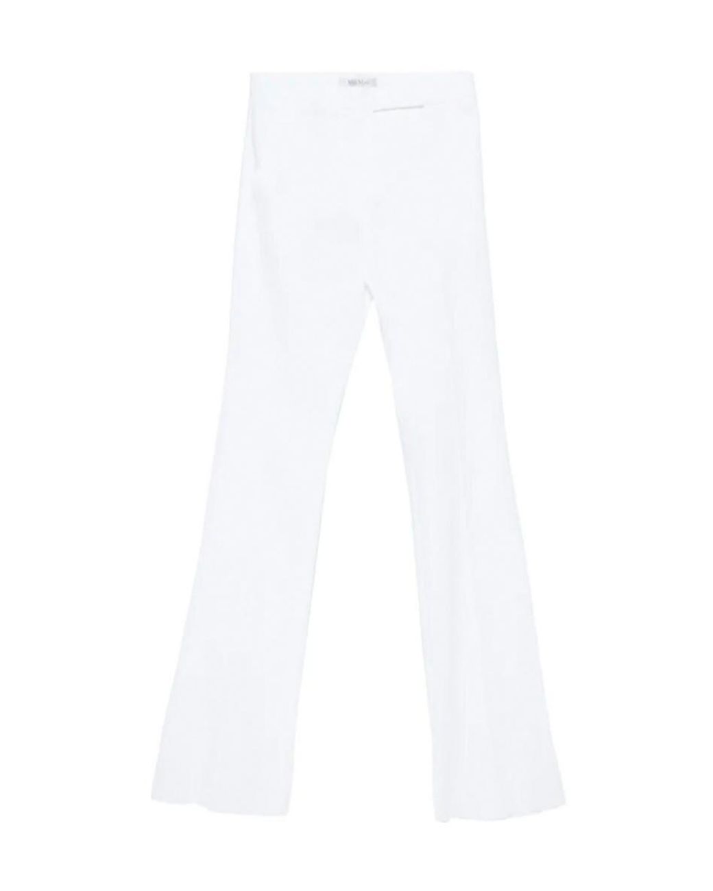 Max Mara White Flared Trousers