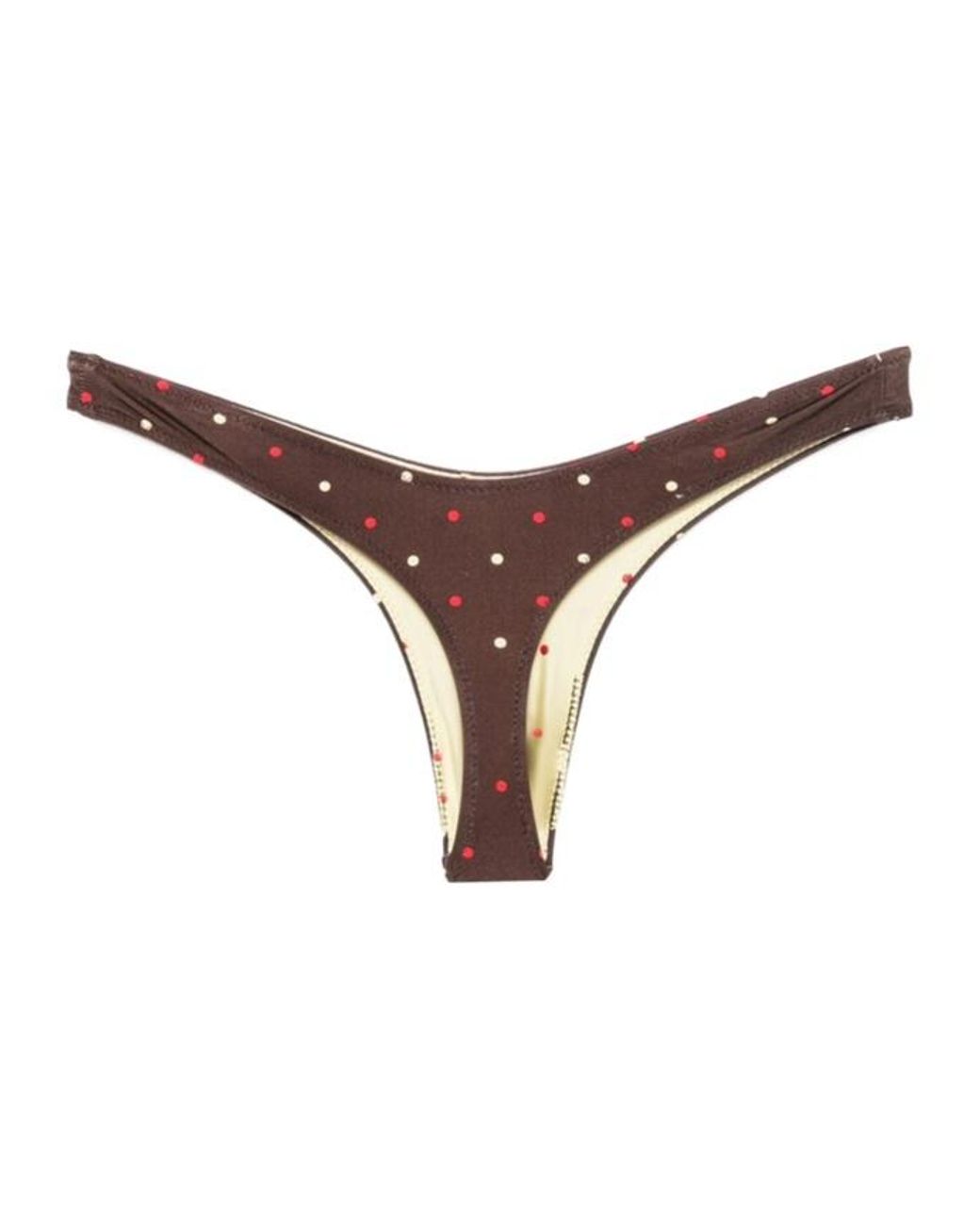 Frankie's Bikinis Brown Polka-Dot Swim Trunks