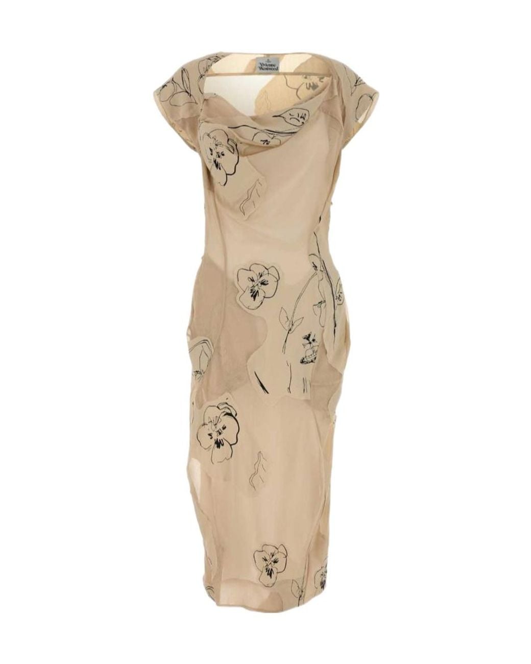 Vivienne Westwood Ionian Printed Jersey Dress in Natural | Lyst UK