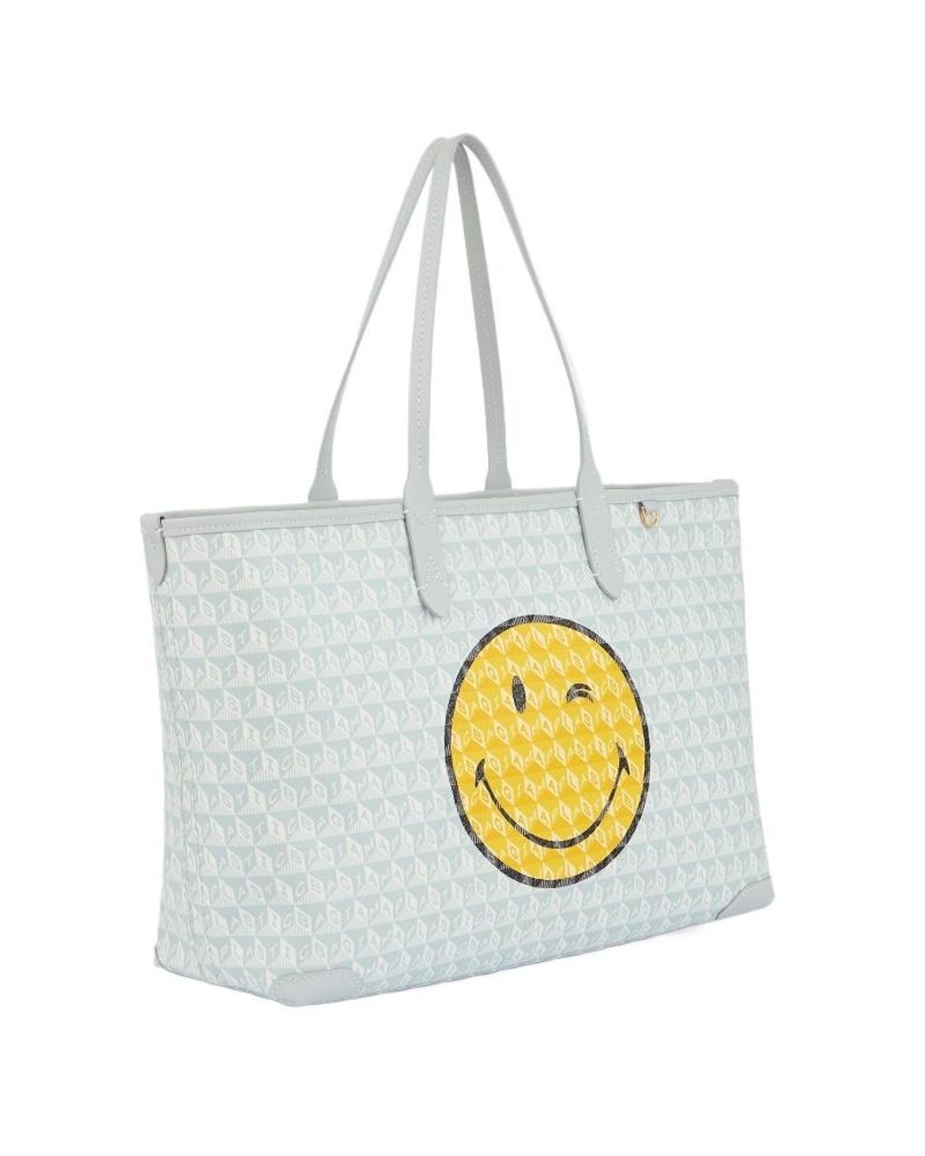 Anya Hindmarch Metallic I Am A Plastic Bag Printed Canvas Tote Bag