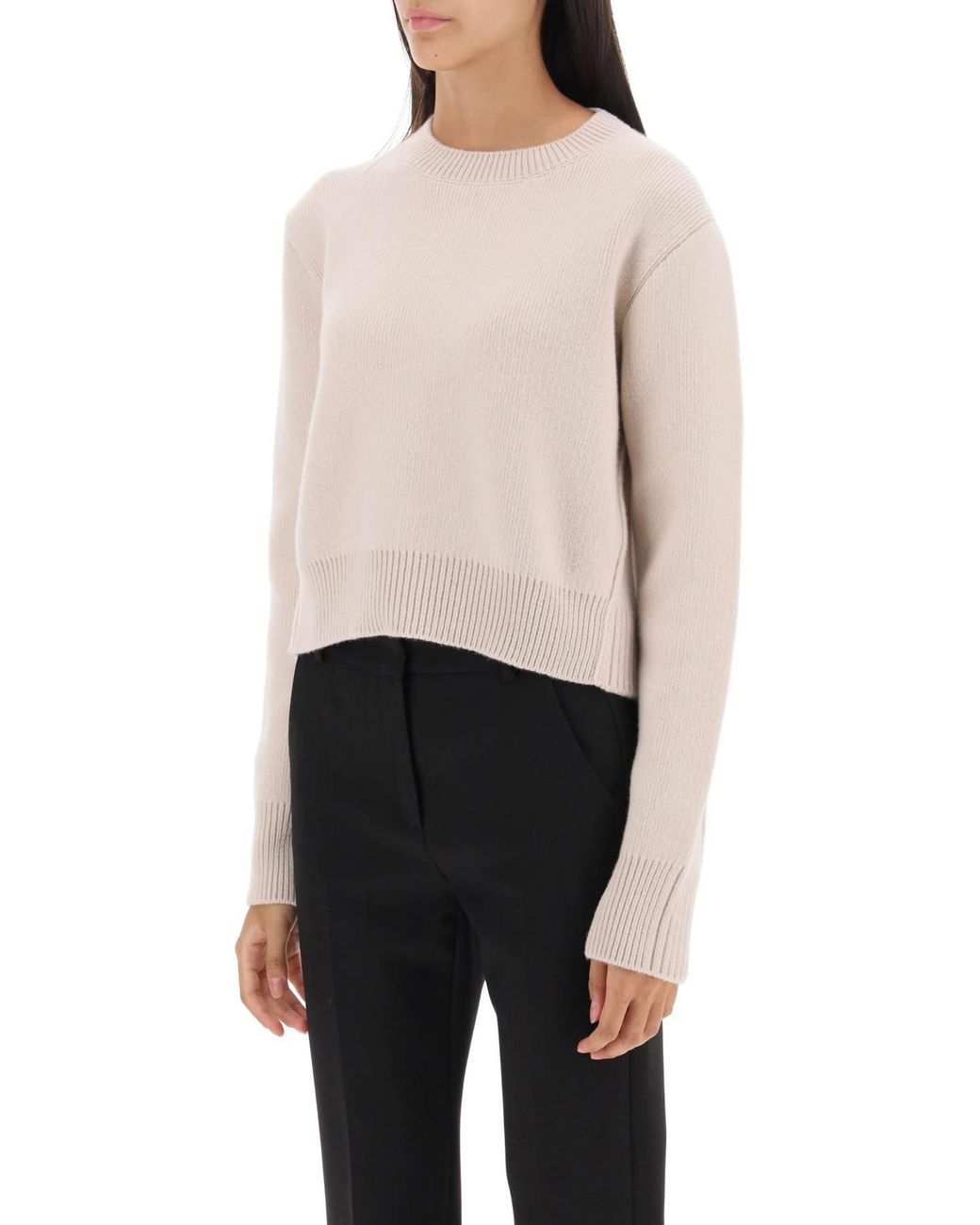 Lanvin Natural Round Neck Knitted Sweater