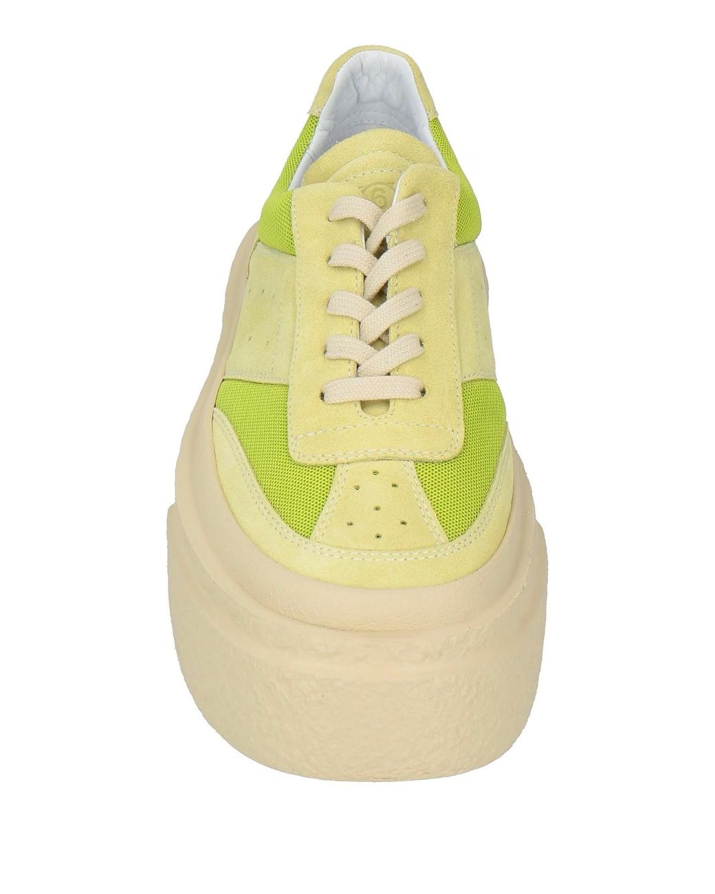 MM6 by Maison Margiela Yellow Minimal Low-Top Casual Shoes