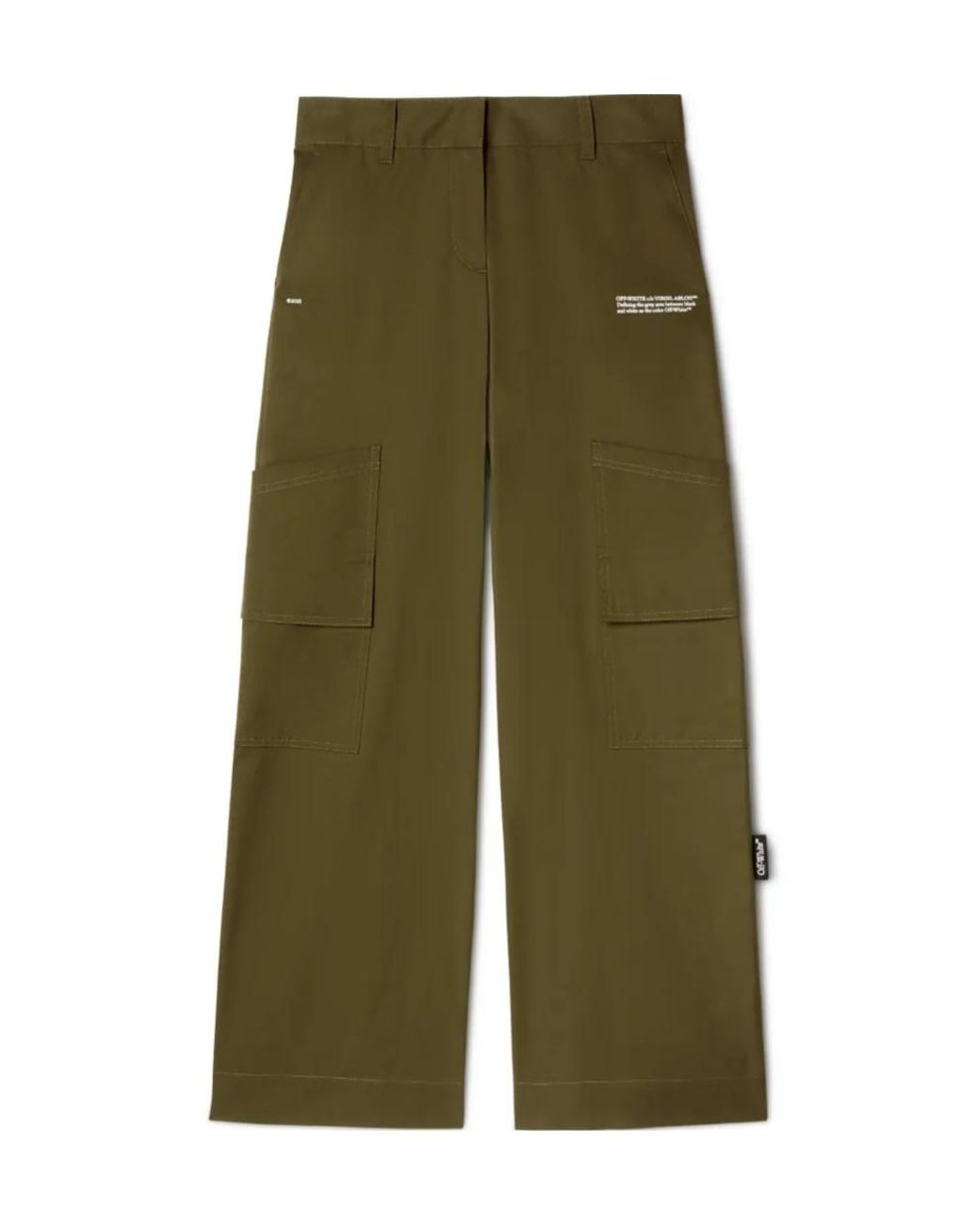 Off-White c/o Virgil Abloh Green Toybox' Cotton Pants