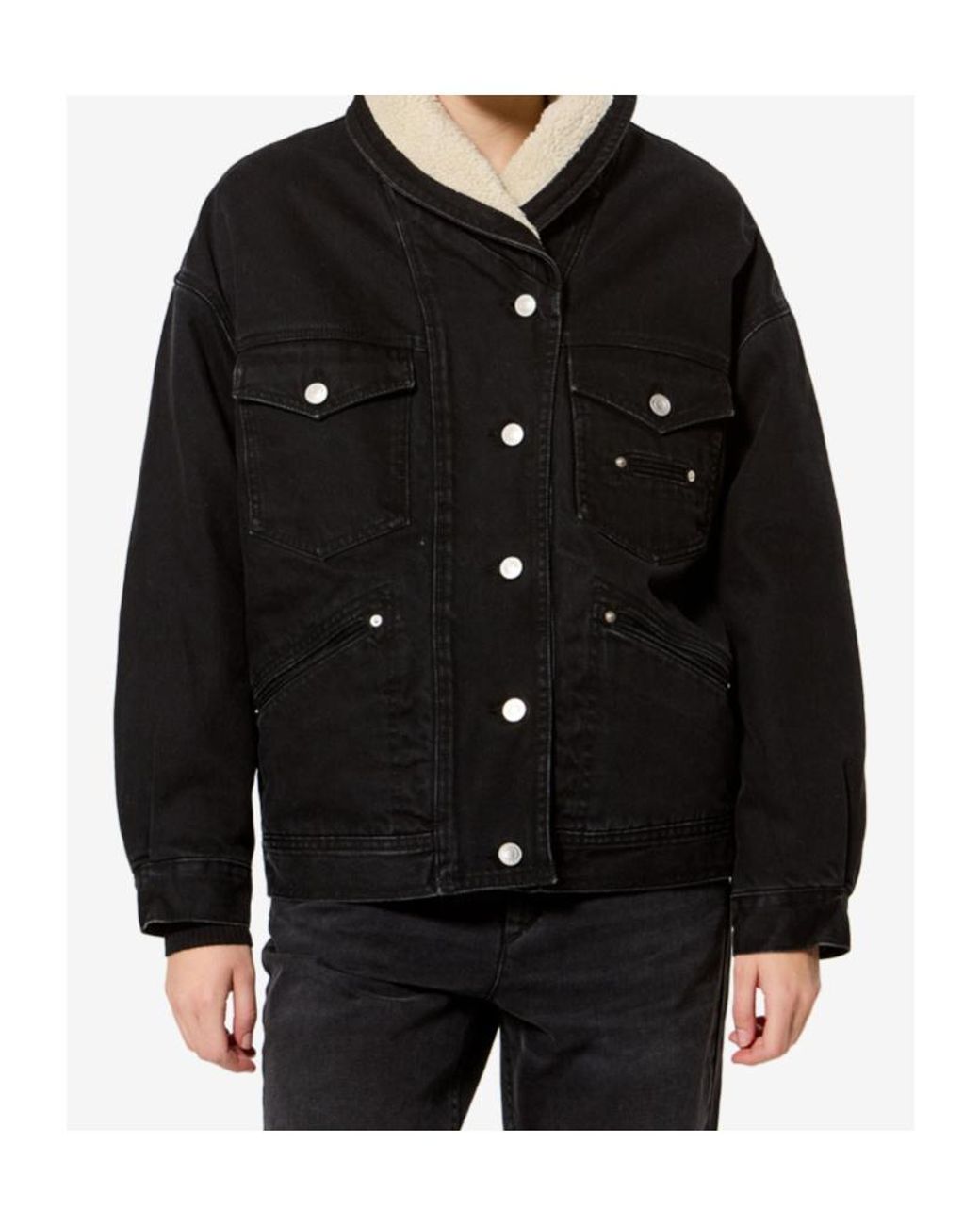 Isabel Marant Black Pimia Logo Patch Jacket